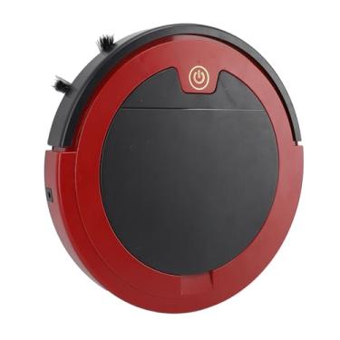 Imagem de LiebeWH Robô Aspirador de pó, Mini robô Arrebatador Recarregável por USB para Pisos Duros, Pêlos de Animais de Estimação Com Tecnologia de Detecção Inteligente (Vermelho)
