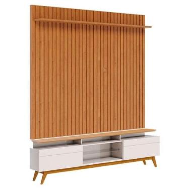 Imagem de Rack Bancada Classic 2 Gavetas Com Nicho E Painel Para Tv Suspenso Rip