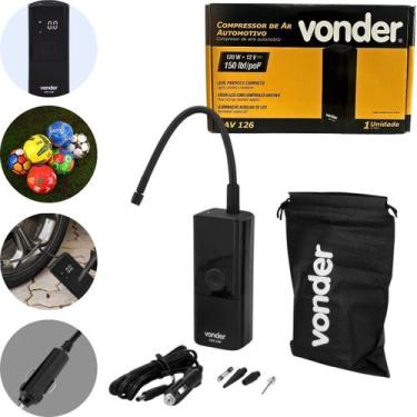 Imagem de Mini Compressor De Ar 12v Pneu Carro Moto Bike CAV126 Vonder