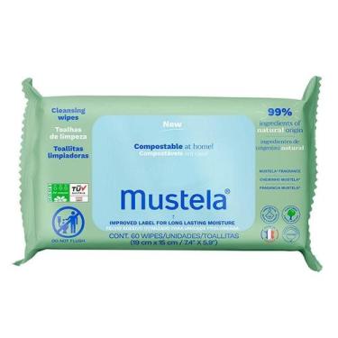 Imagem de Toalhas Umedecidas Compostáveis Mustela com Perfume 60 Unidades