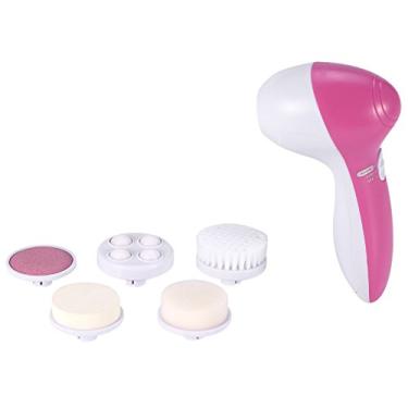 Imagem de Escova elétrica de limpeza facial, massageador 5 em 1, massageador de beleza e cuidados faciais, ferramenta de massagem portátil para mulheres