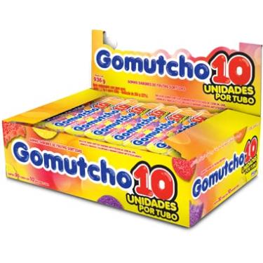 Imagem de Jujuba De Frutas Gomutcho Contém 30 tubos com 10 Balas de Gomas - Gomutcho10