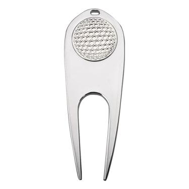 Imagem de Fancyes Ferramenta divot de golfe, garfo para reparo de gramado, metal durável, garfo verde, garfo de reparo para presentes, mulheres, homens, golfista,