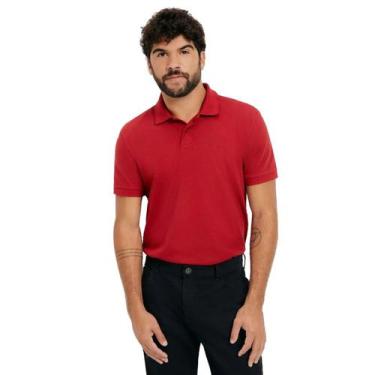 Imagem de Camiseta Hering Polo Básica Masculina Regular Em Piquet  Vermelho