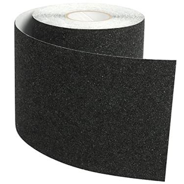 Imagem de Fita antiderrapante resistente, tração, fita antiderrapante, 15 cm × 76 cm, preta, lixa 80, adesivo forte, para escadas, escada, rampa, etc.