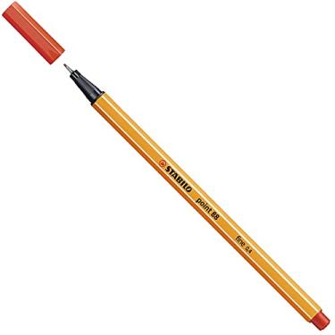 Imagem de Caneta Ponta Fina – STABILO point 88 – Caixa com 10 unidades – Vermelho Claro