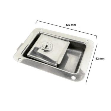 Imagem de Fechadura Inox Porta Baú Maleiro Furgão Motor Home Ônibus - cdf