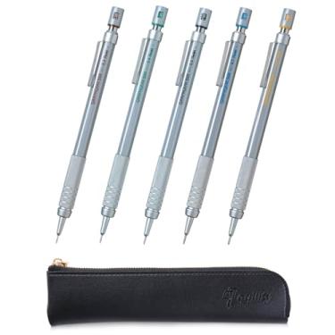 Imagem de QULLITY Lapiseira de desenho Graph Gear 500 + grafite Ain HB/B/2B, capa fina preta original (5 tamanhos)