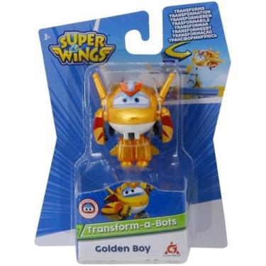Imagem de Avião Super Wings 2 Transform-a-Bots Bang Toys - Golden Boy