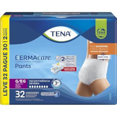 Imagem de Tena Pants Dermacare, Roupa Íntima para Incontinência Urinária, G/EG - -Embalagem econômica, 32 unidades