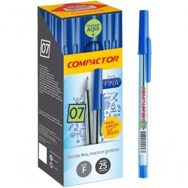 Imagem de Caneta Esferográfica Azul Compactor 25 Unidades