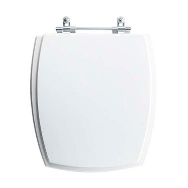 Imagem de Assento Sanitário Tampa De Vaso Branco Resina Poliester Anturius Para Bacia Luzarte