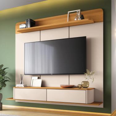 Imagem de Painel Home Suspenso Galax Tv Até 70 Polegadas Off White/cinamomo