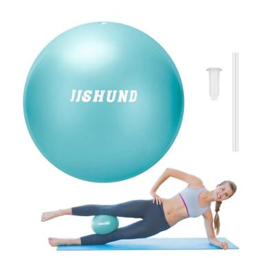Imagem de jjshund Bola de Pilates de 25 cm, Pequena Bola de Exercício de 9,8 Polegadas para Ginásio de Yoga em Casa, Pilates, Yoga, Equilíbrio, Treinamento Básico, Estabilidade, Alongamento com Palha de