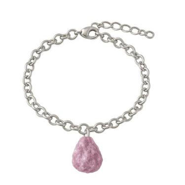 Imagem de Pulseira de Lepidolita Rosa - Cristal Natural, Prata 925