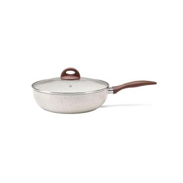 Imagem de Panela Wok Indução Ceramic Life Smart Plus 3,4L com Tampa - Brinox