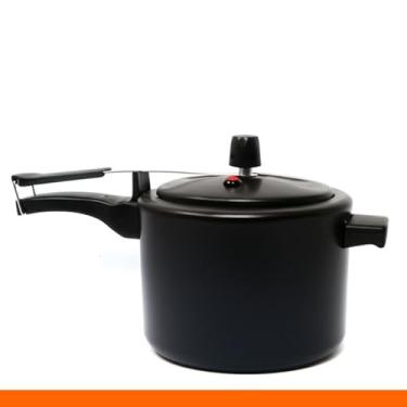 Imagem de Panela de Pressão 4,5 Litros Antiaderente Teflon – Fechamento Interno Seguro e Resistente Selo INMETRO (Preto)