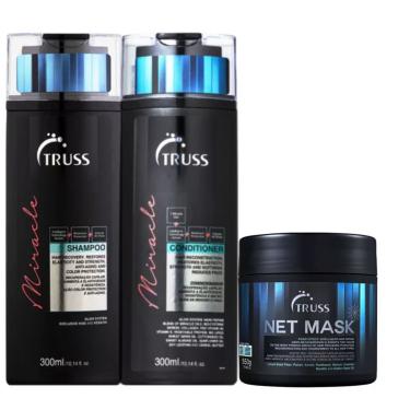 Imagem de Truss Miracle Shampoo e Condicionador + Máscara Net Mask 550g