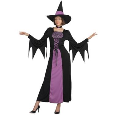 Imagem de SWIMLANCE Witch Costume for Women, Adult Witch Costumes Wicked Dress for Women Halloween Dress up with Black Hat（XX-Large）