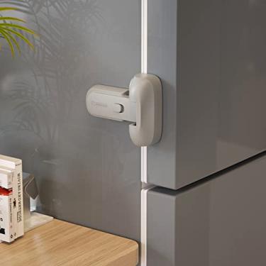 Imagem de EUDEMON 1 pacote atualizado para fechadura de porta de geladeira/freezer, à prova de crianças, aplique na tira de vedação máxima de 25 mm para crianças e crianças, sem necessidade de ferramentas ou