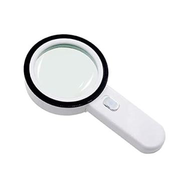 Imagem de Lupa extragrande com 12 Led Handheld Magnifyiglass e Luz, Lupa Iluminada Tamanho Jumbo 30X, Grande Lupa Iluminada Sem Distorção com Lente de Vidro, para Leitura