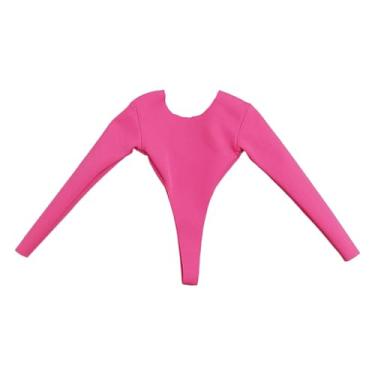 Imagem de MotiveTech Roupa para Figuras de ação em Escala 1:6, Roupas em Miniatura, Roupa de Verão Moderna, Mini Maiô de Cosplay com Mangas Compridas para Figuras de ação, Rosa Vermelha