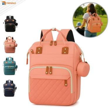 Imagem de Mochila Maternidade Multifuncional Bolsa Bebê Grande com USB Porta Chu