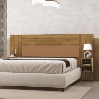 Imagem de Cabeceira Cama Box Regulável Casal/solteiro Com Nicho Acoplado Tóquio Nature/brisa/camarim - Mabe Magazine