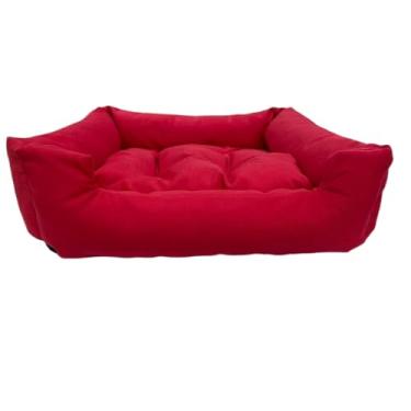 Imagem de Cama Pet (P/M/G) em Suede, Para Cachorro e Gato, Confortável, Fofinha e Lavável(Cereja,90x70)