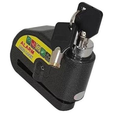 Imagem de Trava Cadeado De Freio Disco Com Alarme Sonoro Para Moto - NoBrand, Pr