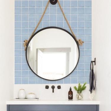 Imagem de Papel de Parede Lavavel para Cozinha Banheiro Revestimento Fosco Azule