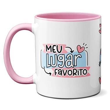 Imagem de Caneca Namorados Buquê Meu Lugar Favorito É Ao Seu Lado (Rosa)