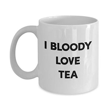 Imagem de Caneca de chá I Bloody Love – Caneca de café de cacau quente divertido – ideia de de Natal