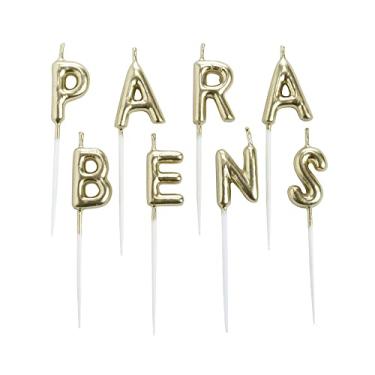Imagem de VELA PARABENS DOURADA