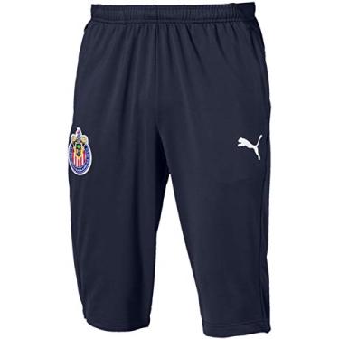 Imagem de Calça de Treino Masculina Puma International Futebol Chivas 3/4 Comprimento, Peacoat, X-Large