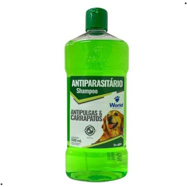 Imagem de World Veterinária Shampoo Antipulgas E Carrapato Para Cães Verde 500 Ml