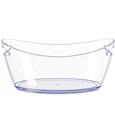 Imagem de OUKEYI Baldes de gelo para festas, balde de gelo de grau alimentício grande de acrílico transparente de 5,5 litros, suprimentos de bar Mimosa, banheira de bebidas para champanhe cerveja e coquetéis de