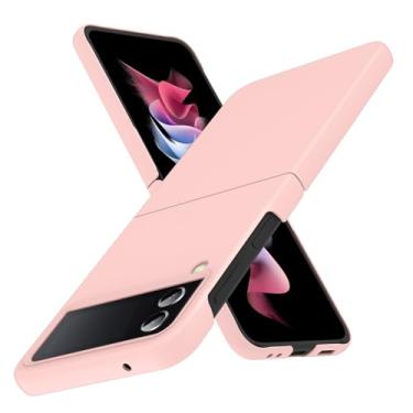 Imagem de CMYFUTNG Capa para Galaxy Z Flip 4 5G, leve, slim fit, proteção contra quedas, resistente à prova de choque, capa para Samsung Galaxy Z Flip4 5G, fina, rígida, PC, proteção à prova de choque, rosa 4-Z