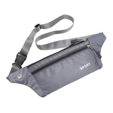 Imagem de Pochete esportiva doleira porta celulares para academia corrida passeio feminina masculina (Cinza)