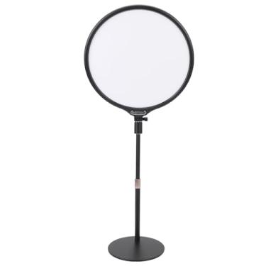 Imagem de Luz Circular de Mesa, Luz de Selfie Em Tela Cheia Regulável de 14 Polegadas 2900k-6600k Com Suporte de Altura Ajustável e Cabeça de Luz Giratória de 180° Luz Portátil para Laptop