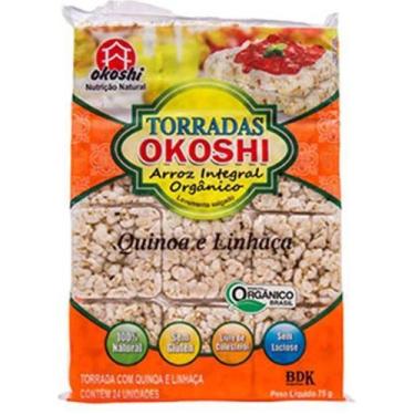 Imagem de Torradas Arroz Quinoa Linhaça Okoshi 75g - Sem Glúten