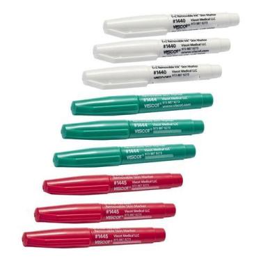 Imagem de Kit 9 Canetas Dérmica Marcação Botox Dermarker, Viscot.