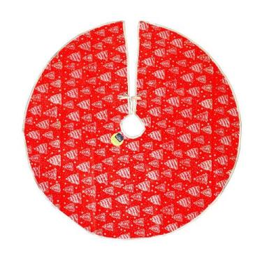 Imagem de Saia de Árvore de Natal Vermelho Luxo 90cm - Wincy Natal