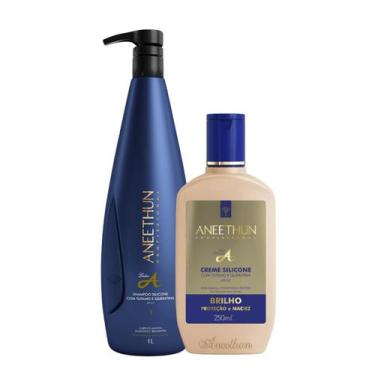 Imagem de Kit Aneethun Linha A Shampoo 1L + Creme de Silicone 250ml