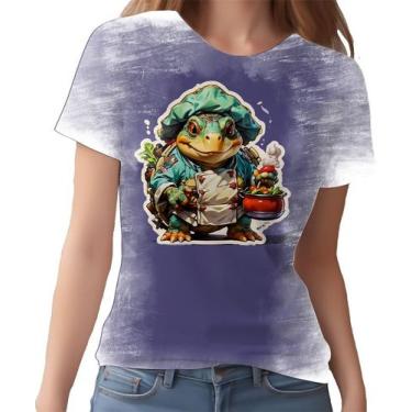 Imagem de Camiseta Camisa Tshirt Chefe Tartaruga Cozinheira Cozinha 4 - Enjoy Sh