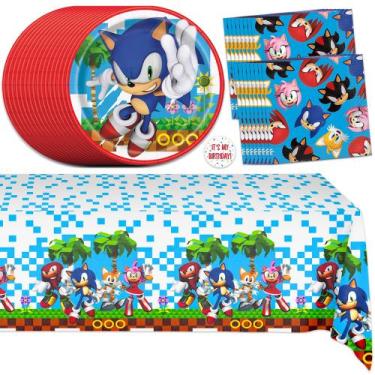 Imagem de Kit Festa Sonic the Hedgehog para 16 Crianças