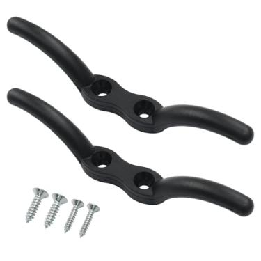 Imagem de Auvotuis Chuteiras de barco de 152 mm, pacote com 2 travas de corda de nylon, grampo de barco marinho, gancho de gancho para docas de barcos, toldos de cordão de sombra