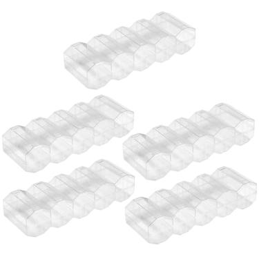 Imagem de SODFAS 5 bandejas de fichas de pôquer de acrílico transparente com capa bandeja de cassino de nível profissional para jogos de pôquer Texas Hold'em comporta 100 fichas cada