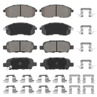 Imagem de Conjunto de pastilhas de freio de cerâmica dianteiras e traseiras para Nissan Altima 2002-2013, 350Z 2003-2005, Sentra 07-17, Juke 11-17, para Infiniti G35 04-05 apenas modelos X, 4 peças