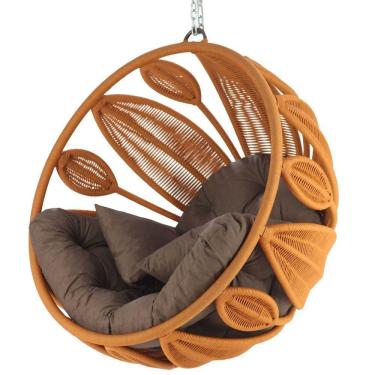 Imagem de Balanço Petala Corda Náutica Alumínio Jardim Trama Original Terra Cota